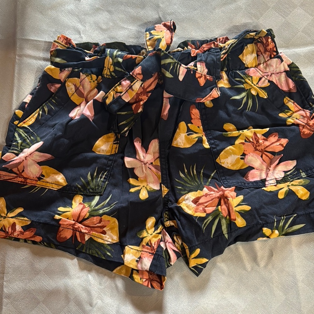 Time and Tru Black and Pink High Waist Shorts